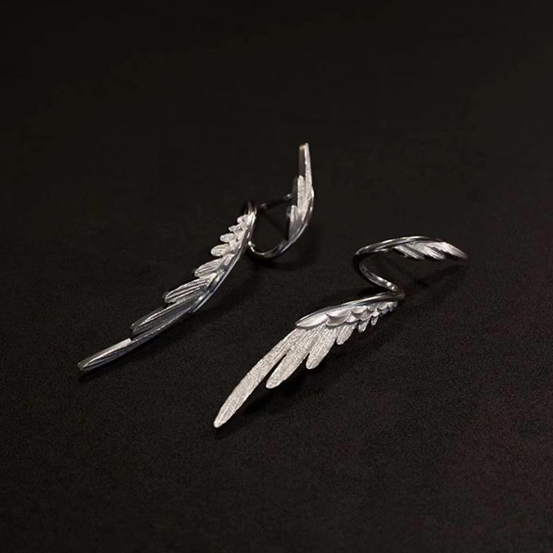 Rotating wing stud earrings cold wind temperament earrings personality high sense earrings