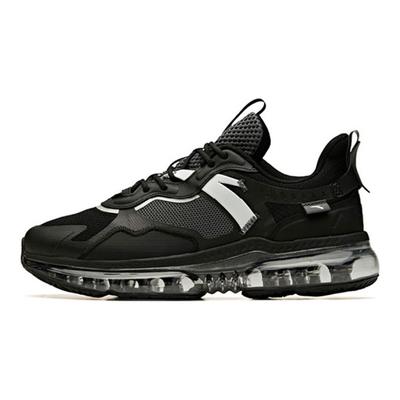 NASA X SEEED Kollaboration Stoff Synthetikleder Rutschfest Verschleißfest Niedrig geschnitten Sportliche Freizeit-Sneaker Herren Schwarz Grau 91945513-5