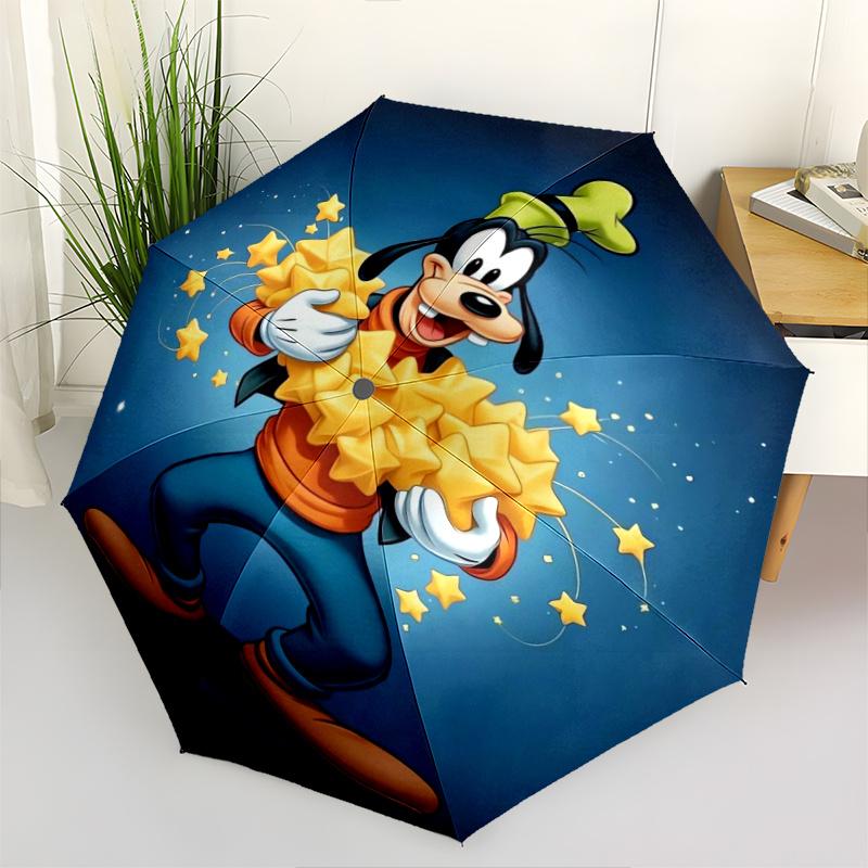 

Goofy Stars Cartoon Umbrella, Portable 3-Fold Compact Umbrella, Suitable for Camping, Hiking and Travel, Ideal Easter Birthday Gift for Fami