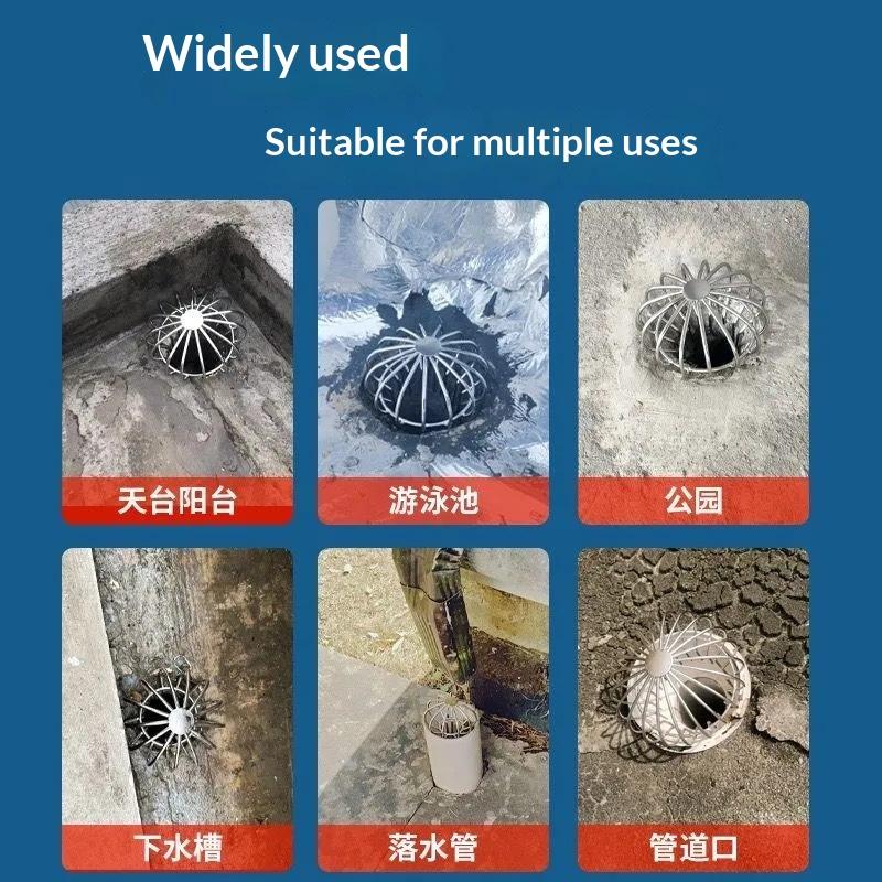 Stainless Steel Floor Drain Strainer Anti-Clogging Gutter Guard Mesh Cover for Bathroom Kitchen Sink Balcony Use