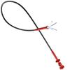 Housolution Magnetic Pickup with LED Iron 4 Magnetic Button Cell Battery for Picking Up In Narrow and Red Tool, 72cm, Built-in Light, Construction,