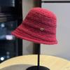Korean Style Irregular Knitted Fisherman Hat for Women New Autumn and Winter Large Head Circumference Plush Warm Hat Basin Hat Trendy