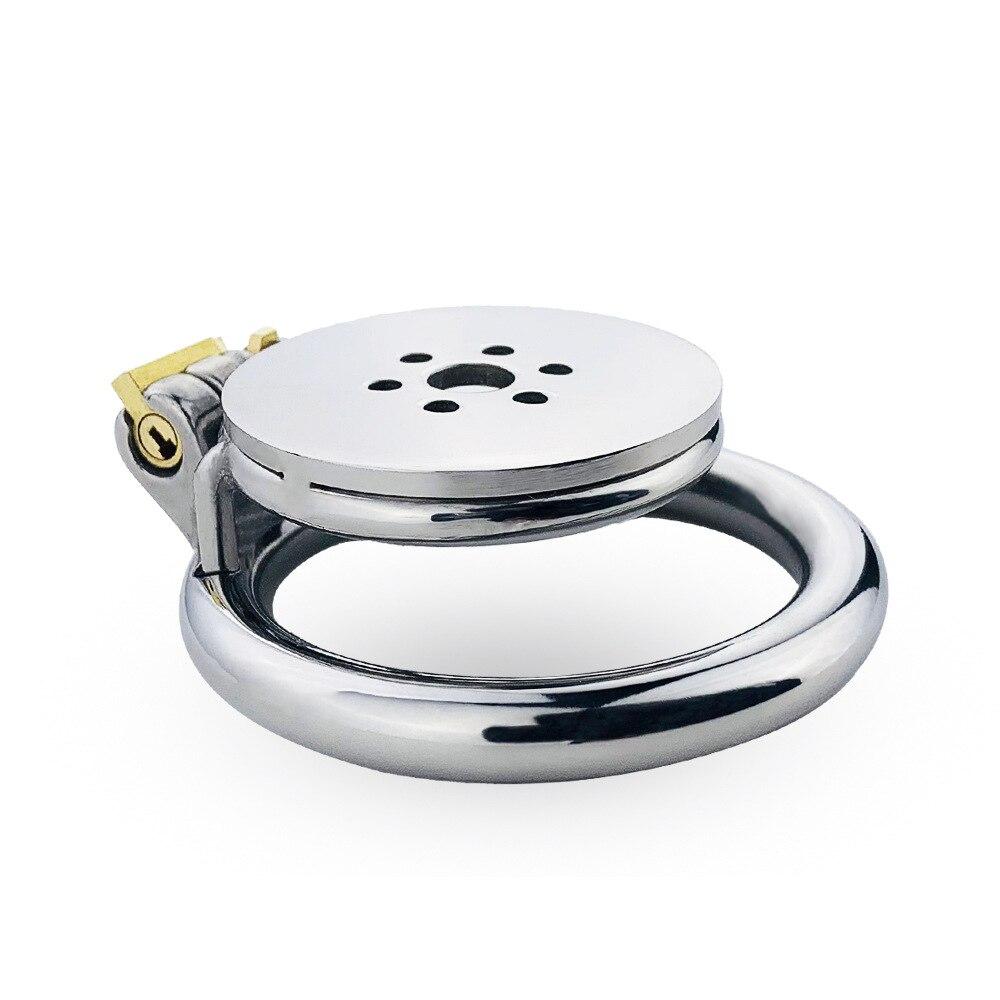 Disc Flat CB Lock Metal Chaste Device Adult Sex Toys Penis Cage Cock Ring Slave Urethral Chastity BDSM