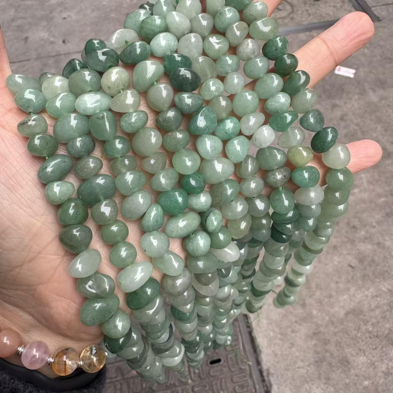 Natural Green Aventurine Irregular Gravel Beads for DIY Jewelry