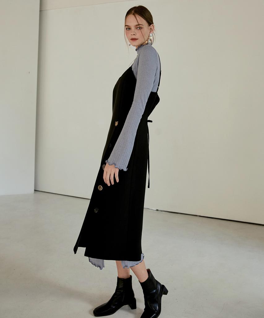 Etmont Layered Slim Long Dress Light Blue
