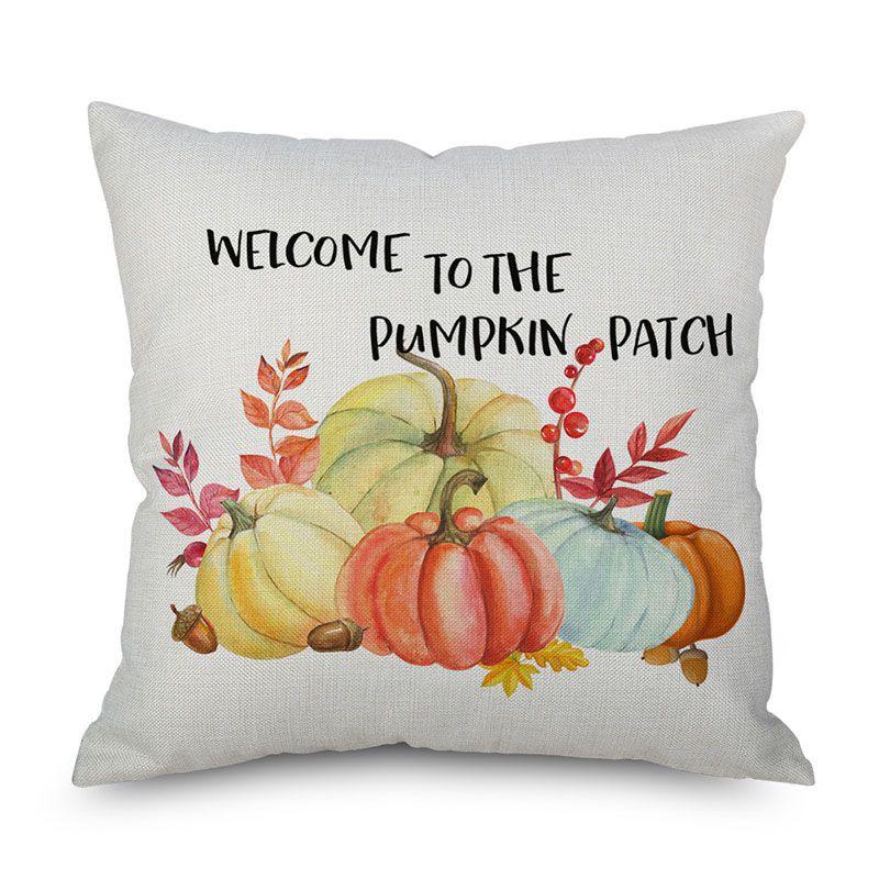 Pumpkin Thanksgiving Throw Pillow Cover Pillowcase Decorative Sofa Cover Cushion