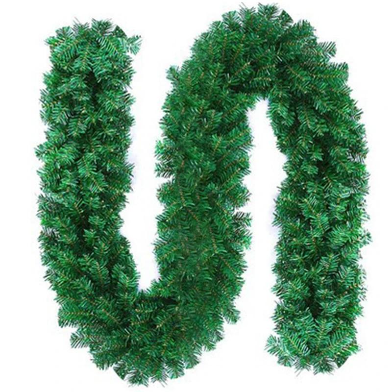 1pc/2pc 2.7M Christmas wreath Artificial Pine Leaf Rattan Strip Green Christmas Garland Wreath Christmas Pine Tree Rattan Decor