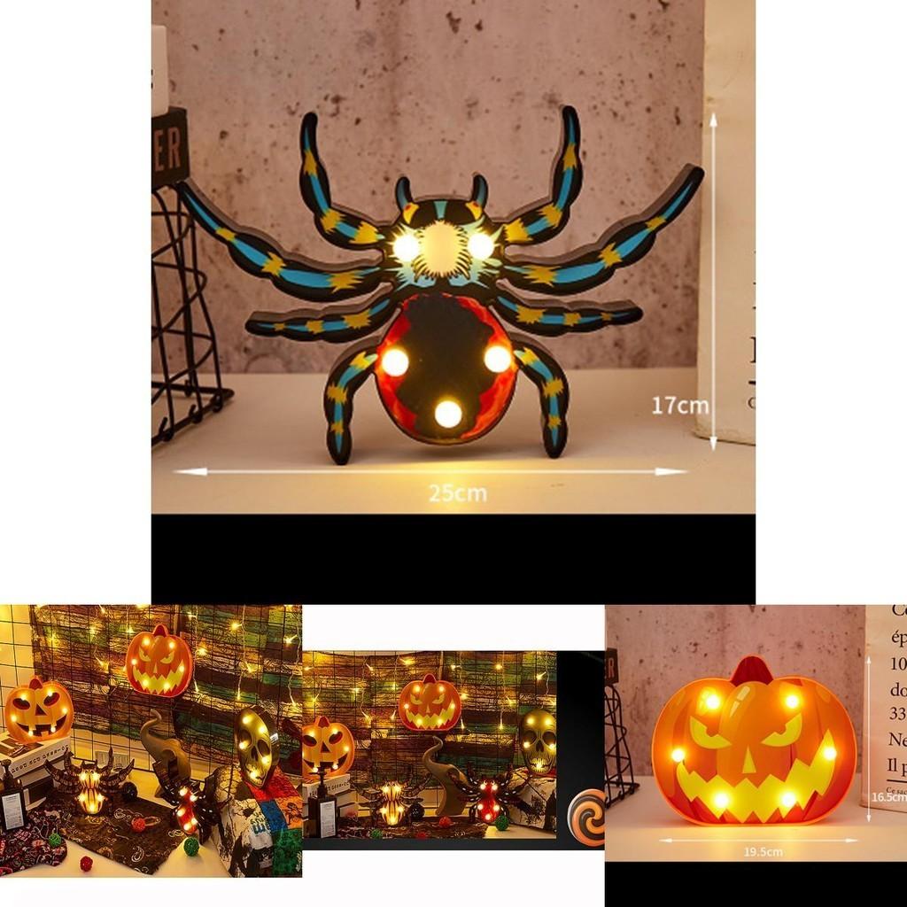 Festive Halloween Led Lights Lantern With Safe Low Voltage Bat Skull Pumpkin And Spider Patterns
