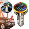200W Car Charger Display Voltage 6 Ports Type-C Quick Charge PD for Iphone 15 14 13 12 Xiaomi Poco Samsung Fast Charger Charging