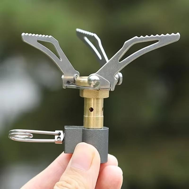 1 Piece Camping Stove Integrated Folding Stove Mini Stove Camping Outdoor Survival Kit Portable Pocket Stove Camping Picnic