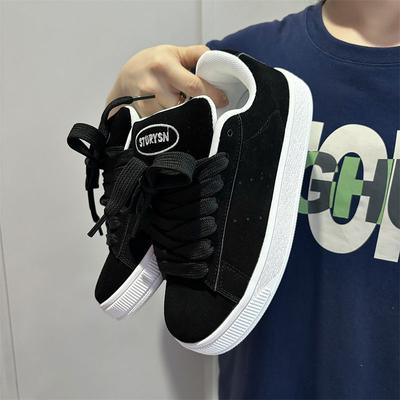 Otoño nuevo nicho retro negro zapatos de skate ins Guochao nuevo fotografía callejera china estudiante zapatos casuales mujer