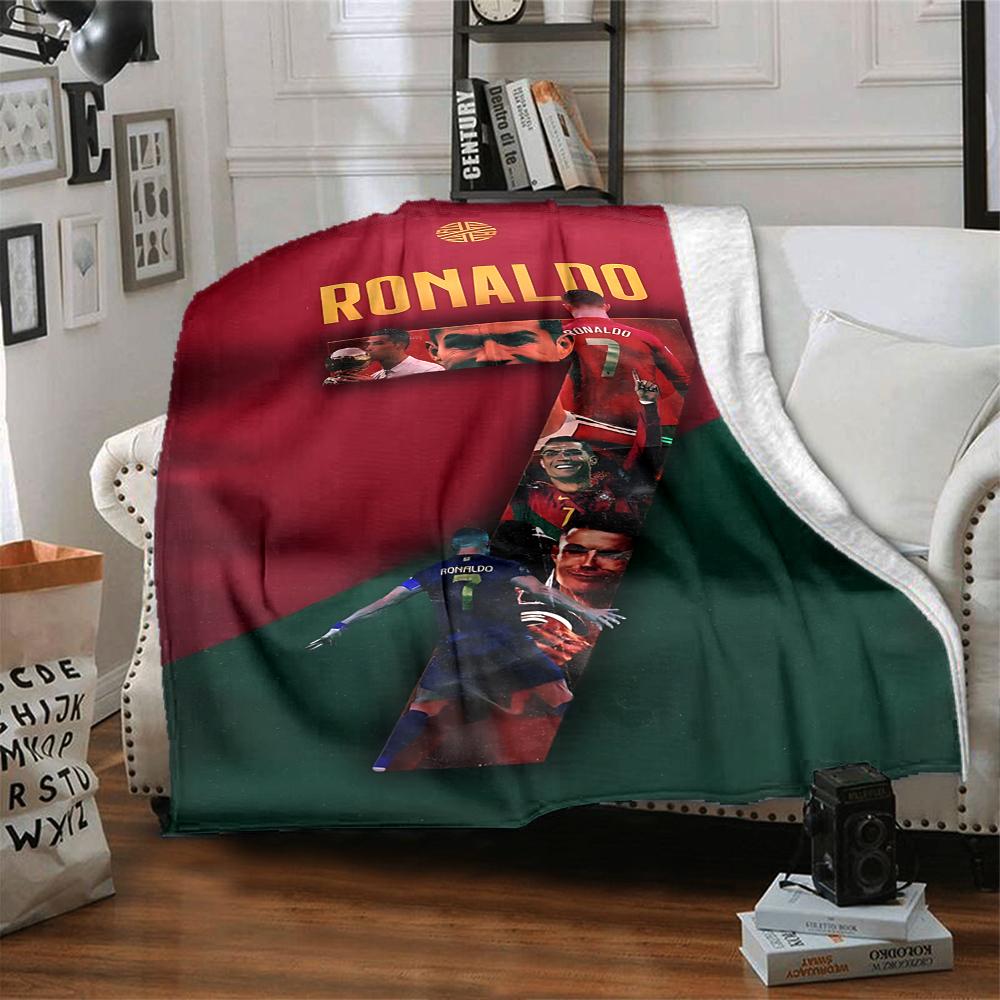 Last Dance Ronaldos Legacy bedruckte atmungsaktive und warme Flanelldecke, ein stilvolles Geschenk für Zuhause, geeignet für den Gebrauch zu Hause, im Büro und als Tagesdecke. 0713a17