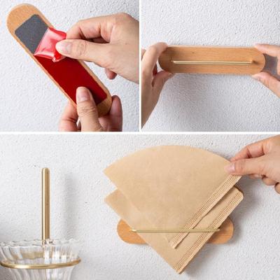 Mehrzweck Kaffeefilterpapier Spender Organizer Platzsparend Wandmontierter Aufbewahrungs-Organizer mit Starkem Klebstoff