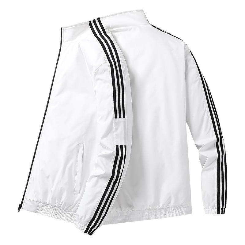 Three-striped jacket men's sports jacket casual windproof stand-up collar loose jacket versatile top