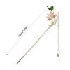 Elegant Chinese Style Hair Accessories Vintage Spring Flower Element Hairpins Light Luxury Tassel Hair Stick For Women Girls