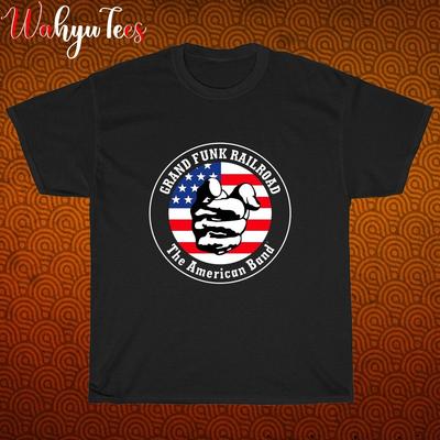 Nuova Maglietta Unisex Grand Funk Railroad Logo Nero/Grigio/Blu Navy/Bianco Taglia S-5XL