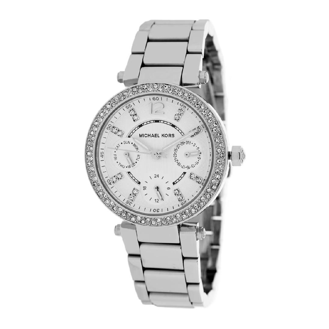 

Женские часы Michael Kors Parker с серебристым циферблатом - MK5615 белый