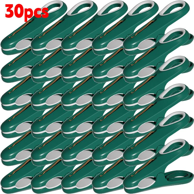 3/30pcs Plastic Clothes Pins Non-slip Anti-Rust Springs Heavy Duty Windproof Clothespins Household Bedroom Towel Peg Clamps