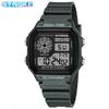 Top Brand New Luminous Waterproof Sport Men's Light Square Classic Student Watch