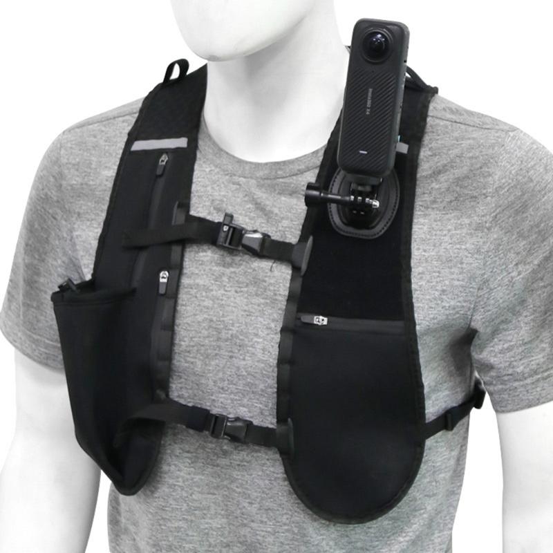 Breathable Sports Chest Mount Vests With Quick Release Buckles And Multiple Storage Pockets For Adventure