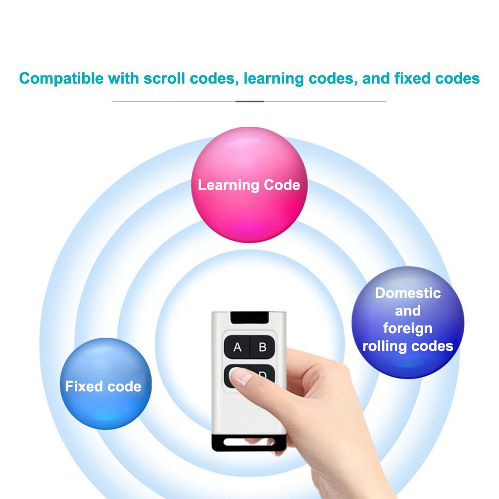 Clonare RF universală cu 4 canale pentru proiecte Deschizător de uși de garaj și ușă de clonare cu 4 butoane cu cheie de copiere MHz 433,92 MHz