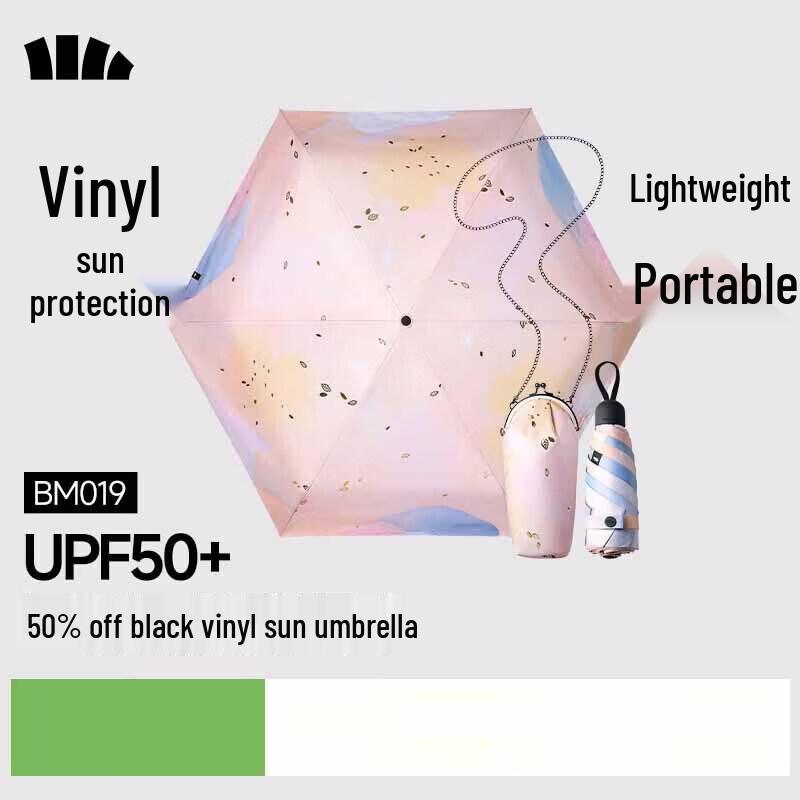 Beneunder UV Protection 5-Fold Pocket Sun & Rain Umbrella