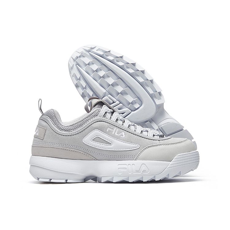 FILA Fusion Disruptor 2 Leather Comfortable Trendy Low-Top Dad Shoes Women sneaker T12W943702FGY