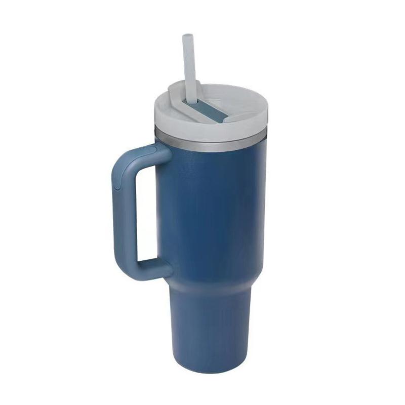 40oz Tumbler with Handle Straw Thermos Bottle,Stainless Ice Cream Cup Steel Cup Thermal Mug Keeps Cold and Heat Water Bottle