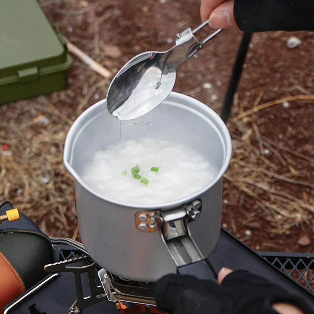 Portable 770ml Camping Tea Kettle Convenient Hiking Kettle with Foldable Handle Designed For Outdoor Enthusiasts