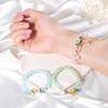 Colorful Flower Bracelet Elastic Bracelet Women Bracelet Beads Bracelet Wrist Jewelry Perfect for Party Wedding Gift