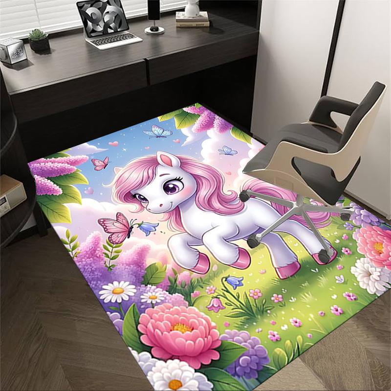 1PC Unicorn Fantasy Extra Large Non-Slip Floor carpet, Office, family, bedroom, Studio Large Area Rug,Longlasting Material-J0365 60cm by 90cm