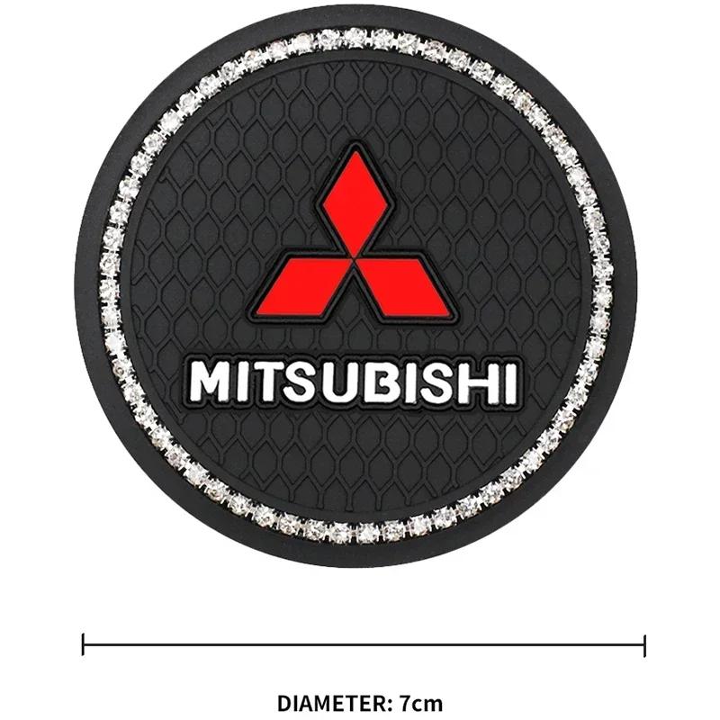 2PCS Universal Car Cup Holder Coaster Anti-Slip Water Cup Mat Interior Accessories for Mitsubishi Outlander Lancer ASX Pajero Sp