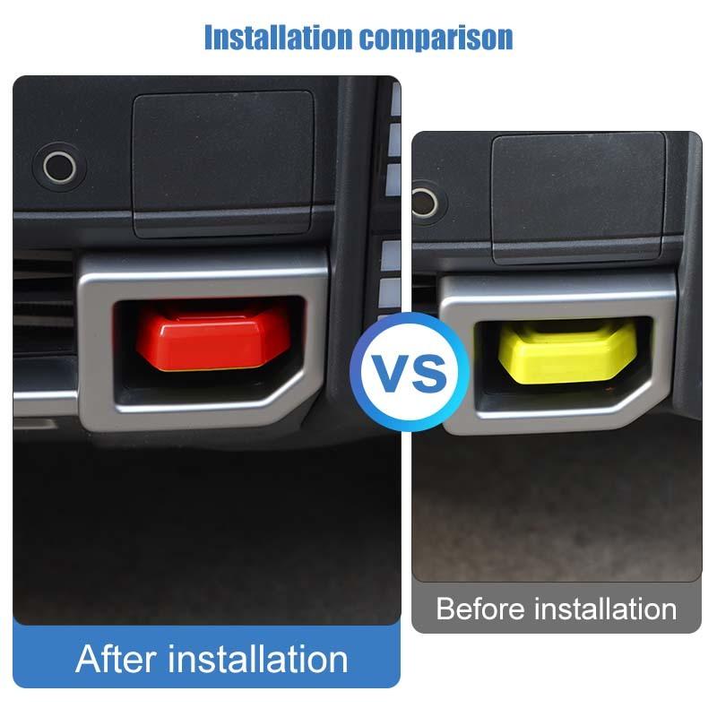 Car Front Bumper Trailer Hook Decoration Cover For Jetour Traveler 2023 Up For Jetour Shanhai T2 2024 Up  Exterior Accessories , ABS Plastic