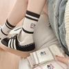 Socks Women'S Dongdaemun Embroidered Cotton Socks Medium Tube Socks Women'S Socks Pure Cotton Stockings