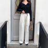 High-waisted Straight Casual Pants for Women's Spring and Summer New Korean Version Lazy Loose and Thin Floor-mopping Wide-leg Trousers