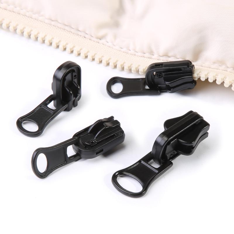 Down Jacket Double-Sided Zipper Head, Clothes Jacket Repair Metal Pull Lock Head Accessories Universal Replacement Resin No. 5 No. 8
