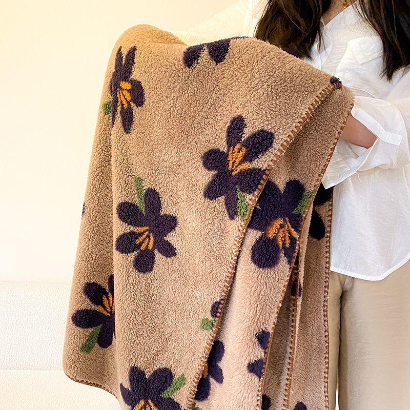 Zesílený jednolůžkový přehoz z korálového fleecu - Kancelářská deka na zdřímnutí & Přehoz na pohovku