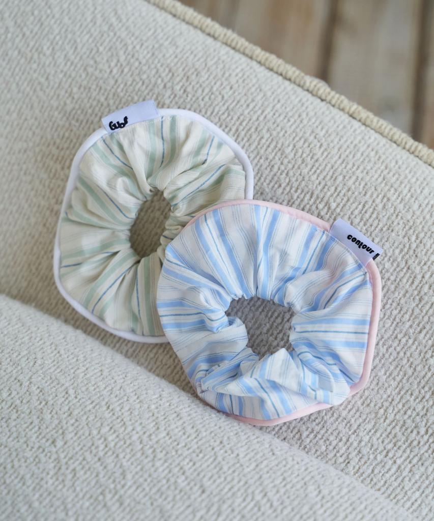 Contoursong Mint Piping Hair Scrunchie