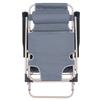 Multifunctional Folding Recliner Beach Chair Lounger Bed for Outdoor Garden CampingGray
