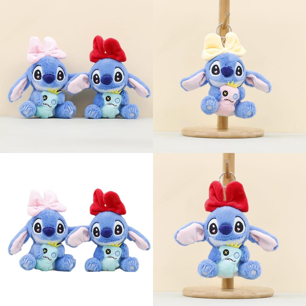 Stitch Plush Toy With Red Bow For Kids And Collectors