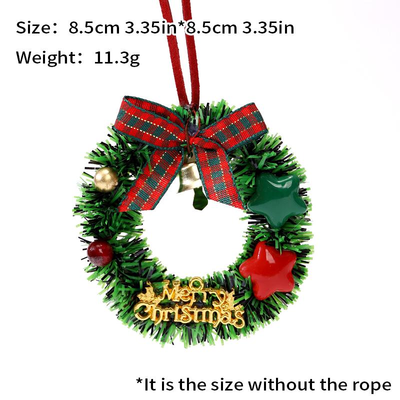 Pandantiv coroană de Crăciun Mini decorațiune festivă pentru atmosferă Aranjament scenă fereastră Agățat de perete acasă Agățat de ușă