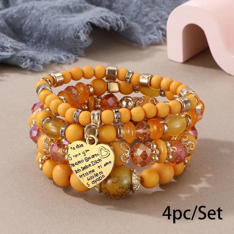 Bohemian bracelet creative tassel multi-layer beaded bracelet