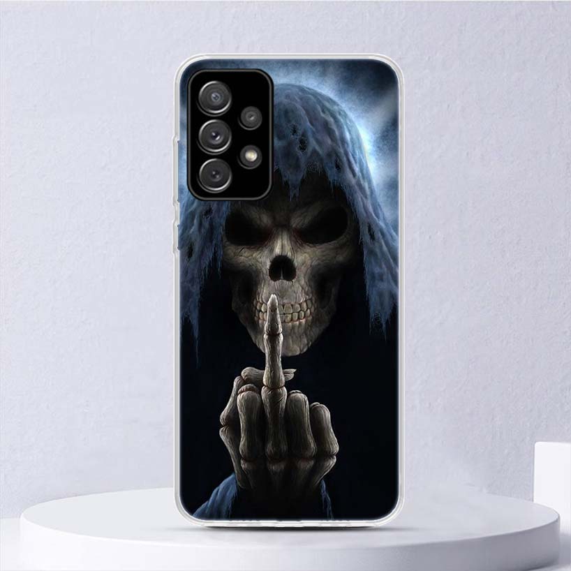 Grim Reaper Skull Skeleton Soft Case For Samsung Galaxy A52 A53 A32 A22 A12 5G Phone Cover A33 A23 A13 A72 A73 A02S A03S A42 Coq