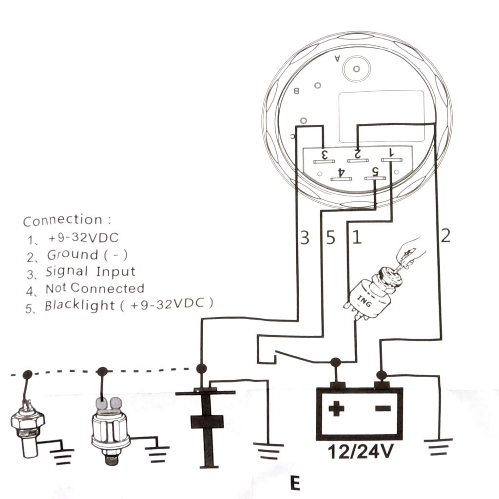52mm (2'') Waterproof & Dustproof Marine Boat Voltmeter 16-32V Range
