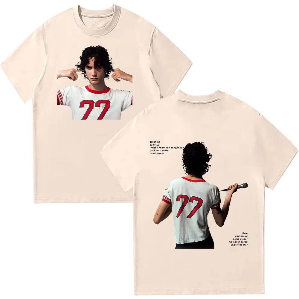 Sombr Ti Conosco a Malapena Maglietta Sombr Cantante Grafica Tee Y2K Alta Qualità 100% Cotone Manica Corta Unisex Regalo Creativo per Fan Top