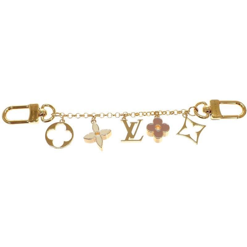 Louis Vuitton M01413 Monogram Bag Charm Gold/pink Metal Women