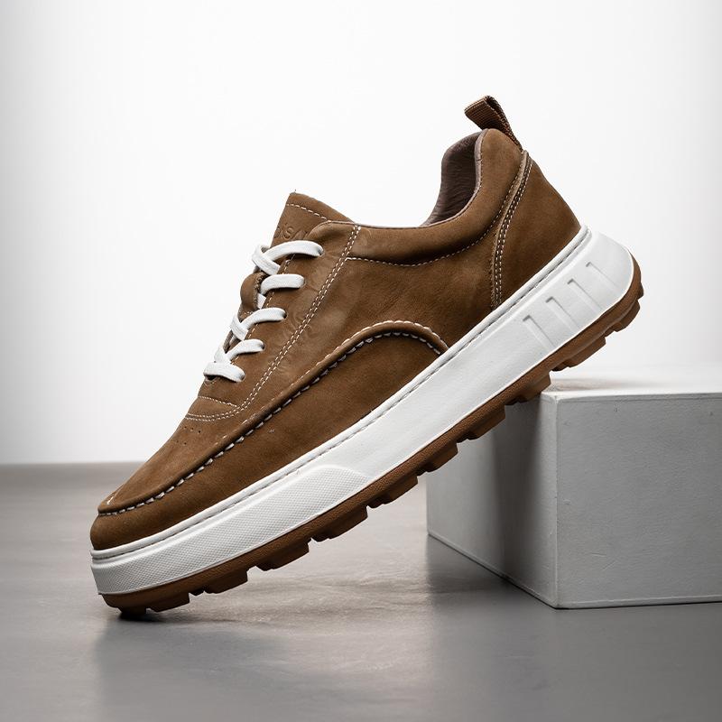 2025 Direct Supply Men's Casual Shoes 2025 New Retro Leather Board Shoes Men's Platform Lightweight Sports Men's Shoes