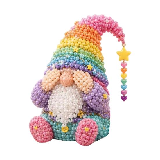 Kit de Manualidades de Cuentas de Gnomo, Kit DIY de Gnomo de Cuentas Diminutas, Lindo Kit de Arte de Gnomo con Cuentas para Adultos Adolescentes Decoración Única para el Hogar Regalo Hecho a Mano
