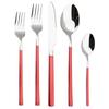 5Pcs Dinnerware Set Stainless Steel Tableware Set Knife Fork Spoon Dinner Set Black Gold Cutlery Set Kitchen Service for 6