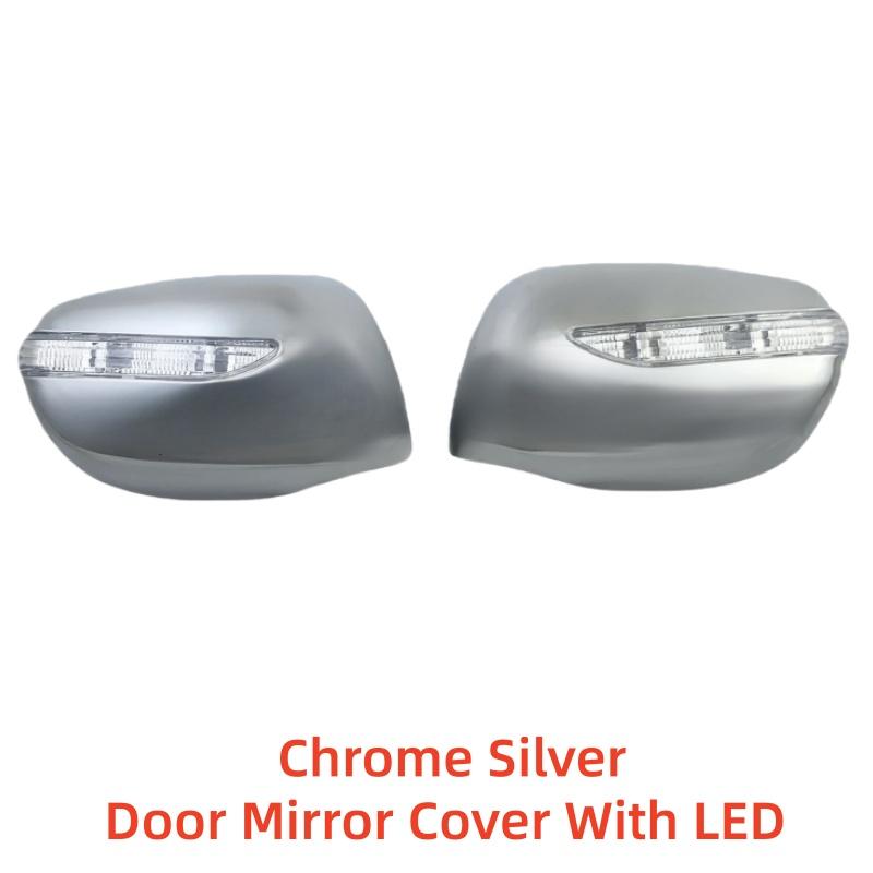 

2pcs Car ABS Chrome Rearview Accessories Plated Trim For Honda Fit Jazz GE6 GE8 GP 2008 2009 2010 Door Mirror Cover With LED Chrome